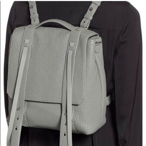 All Saints Vincent Blue/Gray Leather Backpack